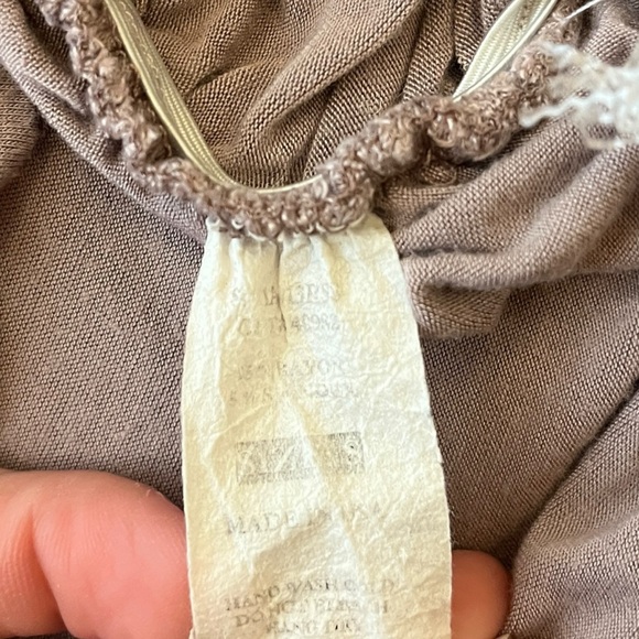 Green Envelope Mauve Pink Long Sleeve Surplice Wrap Scoop Neck Top size Small - Picture 4 of 4